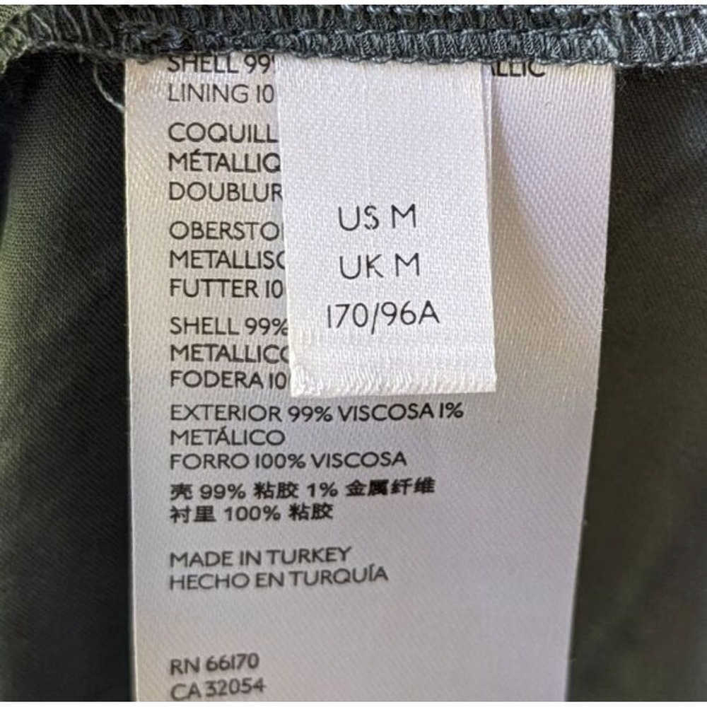 Anthropologie Stormy Blue‎ Tiered Maxi Dress Metallic Dot Napoli Size M - Picture 11 of 15